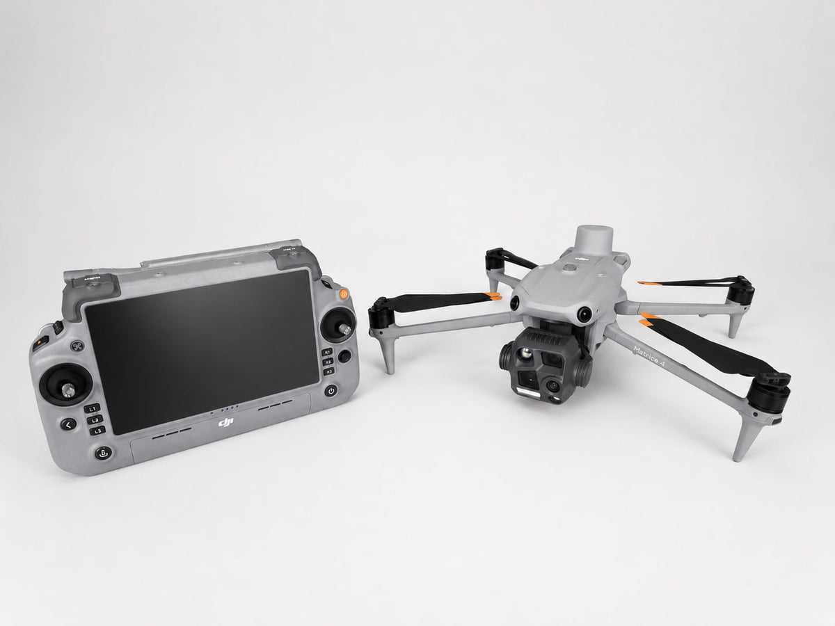 DJI Matrice 4T thermal enterprise drone from Drone-Works showcasing the drone and remote controller