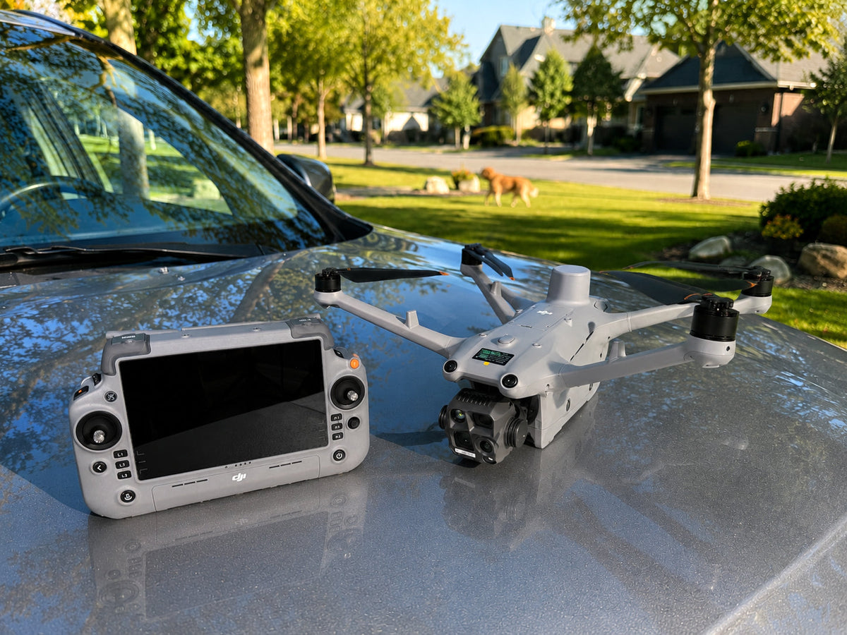 DJI Matrice 4TD drone from Drone-Works being used for pet search and rescue
