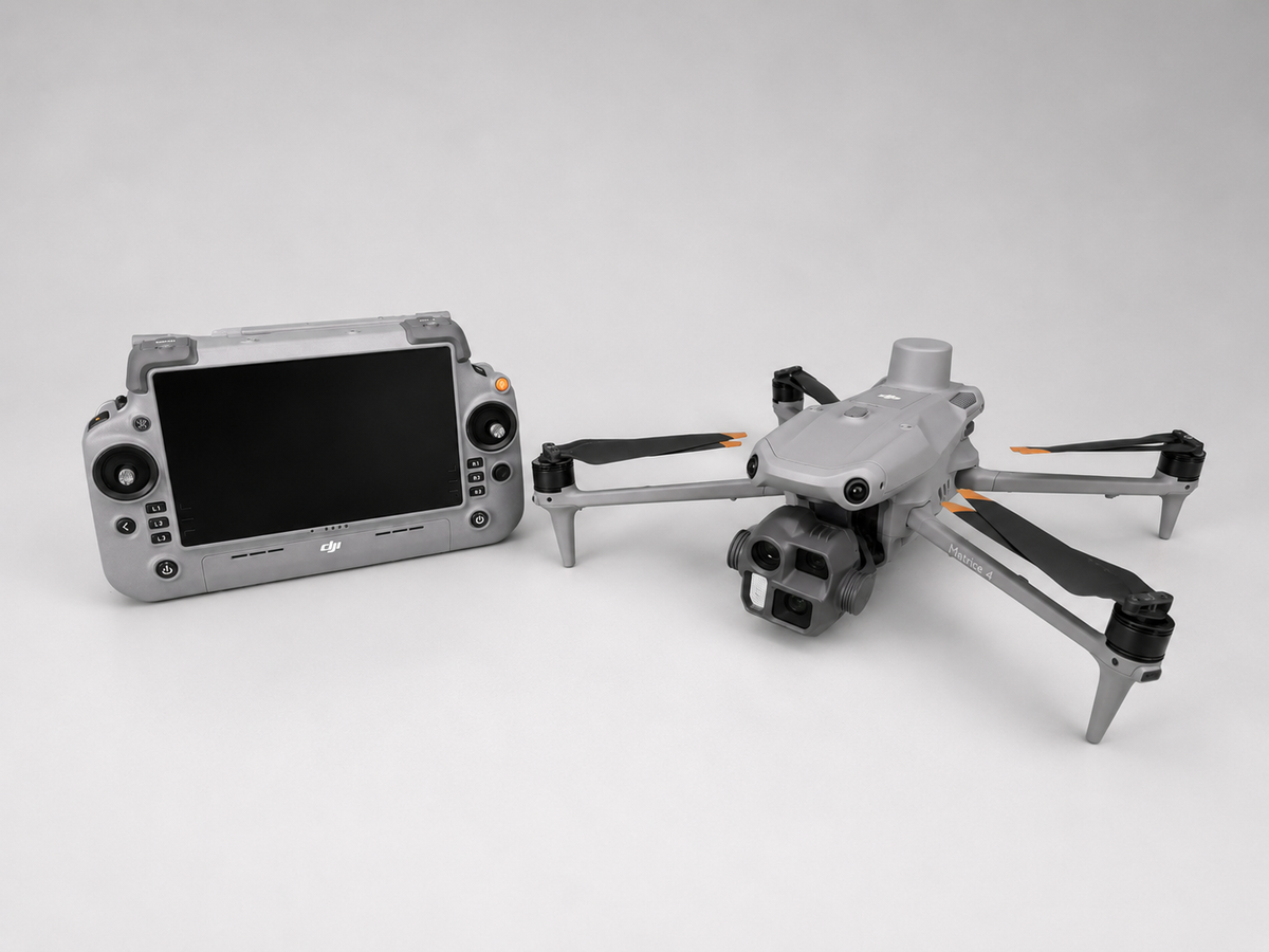 DJI Matrice 4E drone with remote from Drone-Works